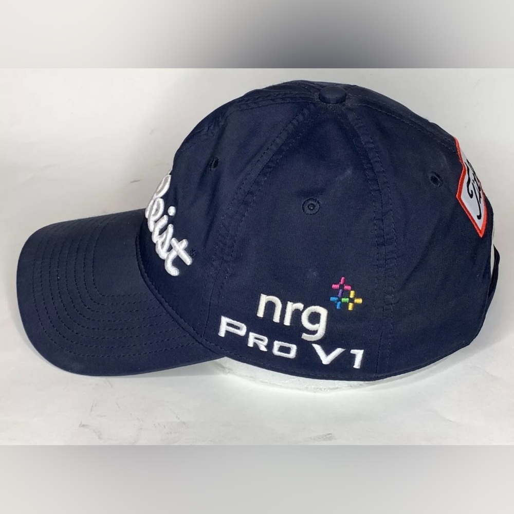 Titleist FJ Pro V1 NRG OS Adjustable Navy Blue Embroidered Performance Golf Hat - Picture 5 of 6